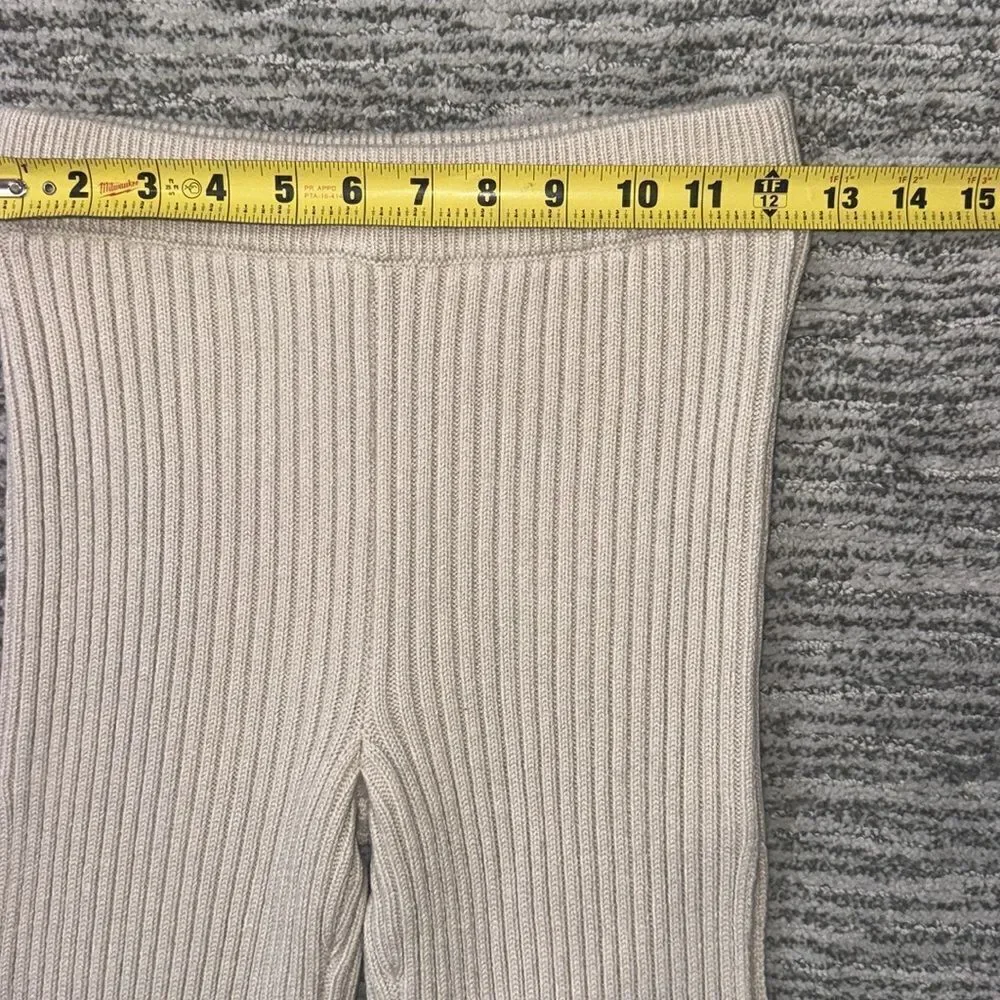 GUIZIO Rib Knit Tie Pant in Light Oat Small Revolve Cashmere